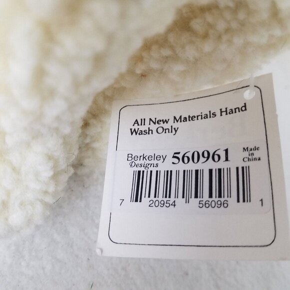 Berkeley Designs white plush Bear 5-Jointed with Boo blue Sweater‎ NWT 10" - Picture 10 of 13